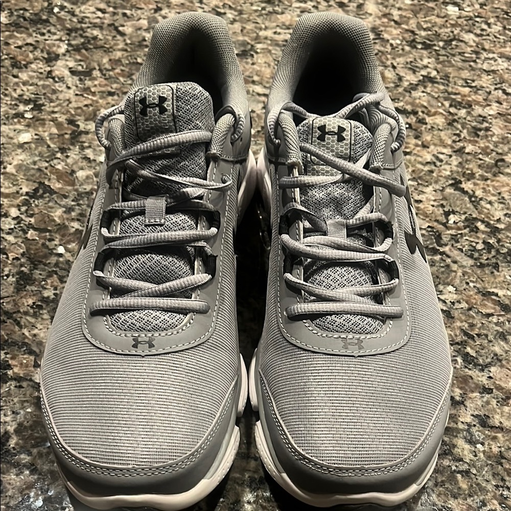 Under Armour Gray Athletic Shoes with Mesh Upper and Cushioning